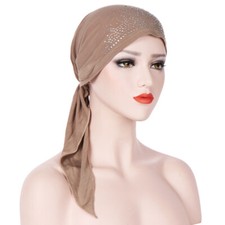 Muslim Women Elastic Headscarf Chemo Caps Turban Hats Arab Hijab Headwear Wraps
