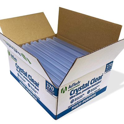 AdTech Hot Glue Sticks, 10 Inch Full Size, Clear, 170 Sticks
