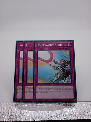 3x Lightsworn Aegis 1st Edition Common LEDE-EN077 Yu-Gi-Oh!