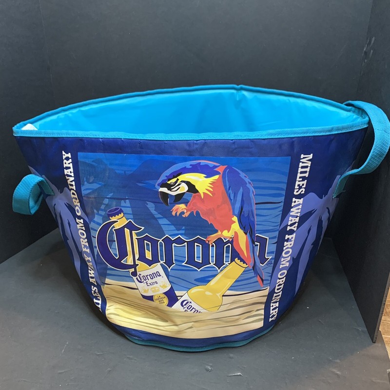 Blue Corona Extra Beer Cooler Logo Beach Drink Bag Parrot Macaw Advertising Soft