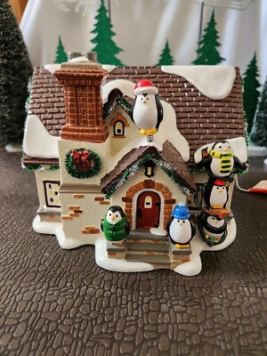 Dept 56 Snow Village -Christmas Lane- The Penguin House | eBay
