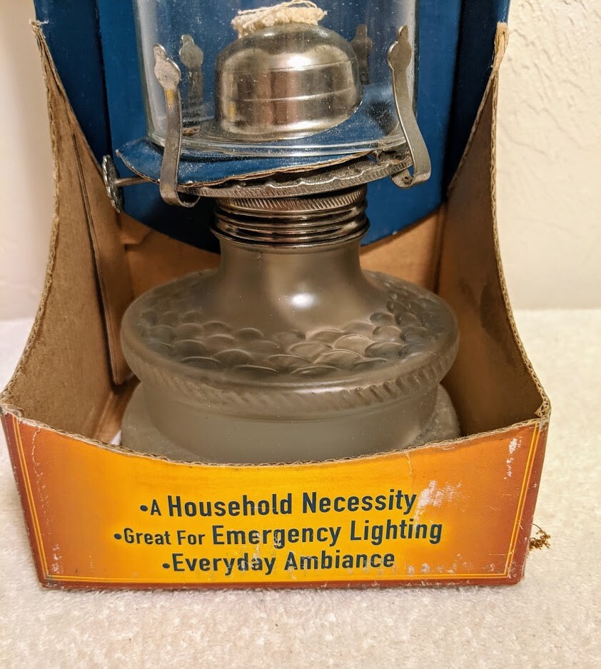 Lamplight The Original Oil Lamp Frosted Glass Base NEW in Box eBay