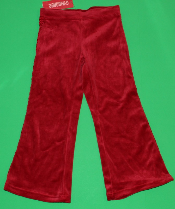 4 NWT Gymboree MOUNTAIN CABIN Holiday Red Velour PANTS Girls 