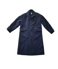Vintage 80-90s Men's Yves Saint Laurent Wool Speckle Blue Coat Size M Oversize