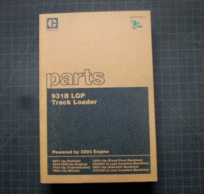 CAT Caterpillar 931B Track Loader Parts Manual Book Catalog 26Y spare crawler