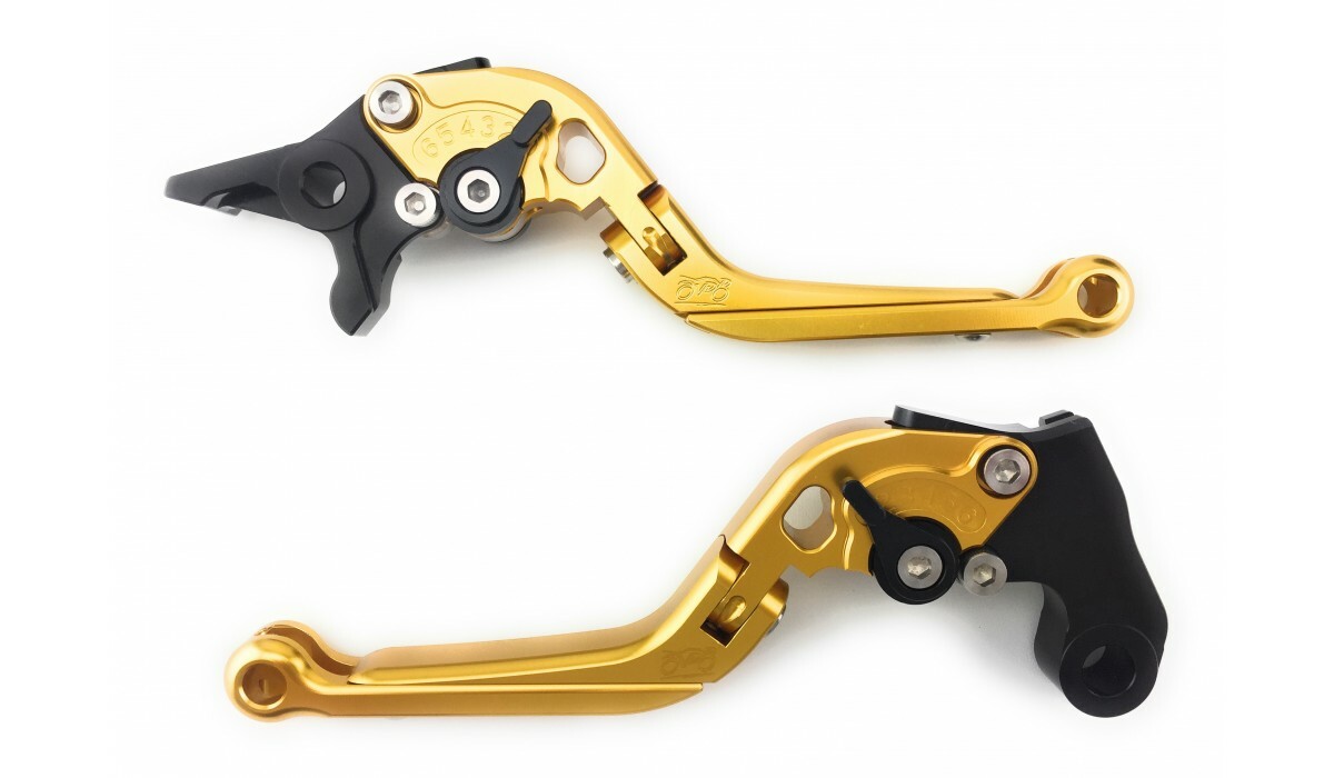 Leviers de frein rabattables dorés HONDA PANTHEON FES 125 150 250 2006 2007 2008 2009 2010 2011 2012