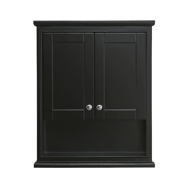 Wyndham Collection Deborah 25'' x 30'' x9'' Dark Espresso Bathroom Wall