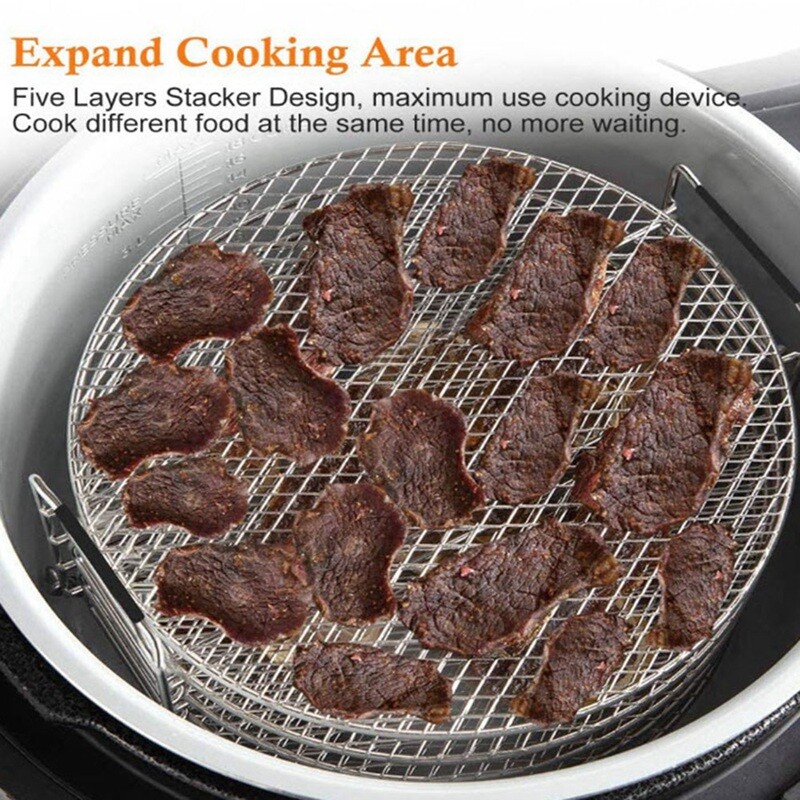 2Pcs Air Fryer Accessories for Ninja Foodi Dehydrating Rack Steaming