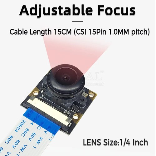 OV5647 Camera Module for Raspberry Pi 3B 4B 3B+ Adjustable Focus 120 130 200 160 - Afbeelding 9 van 45