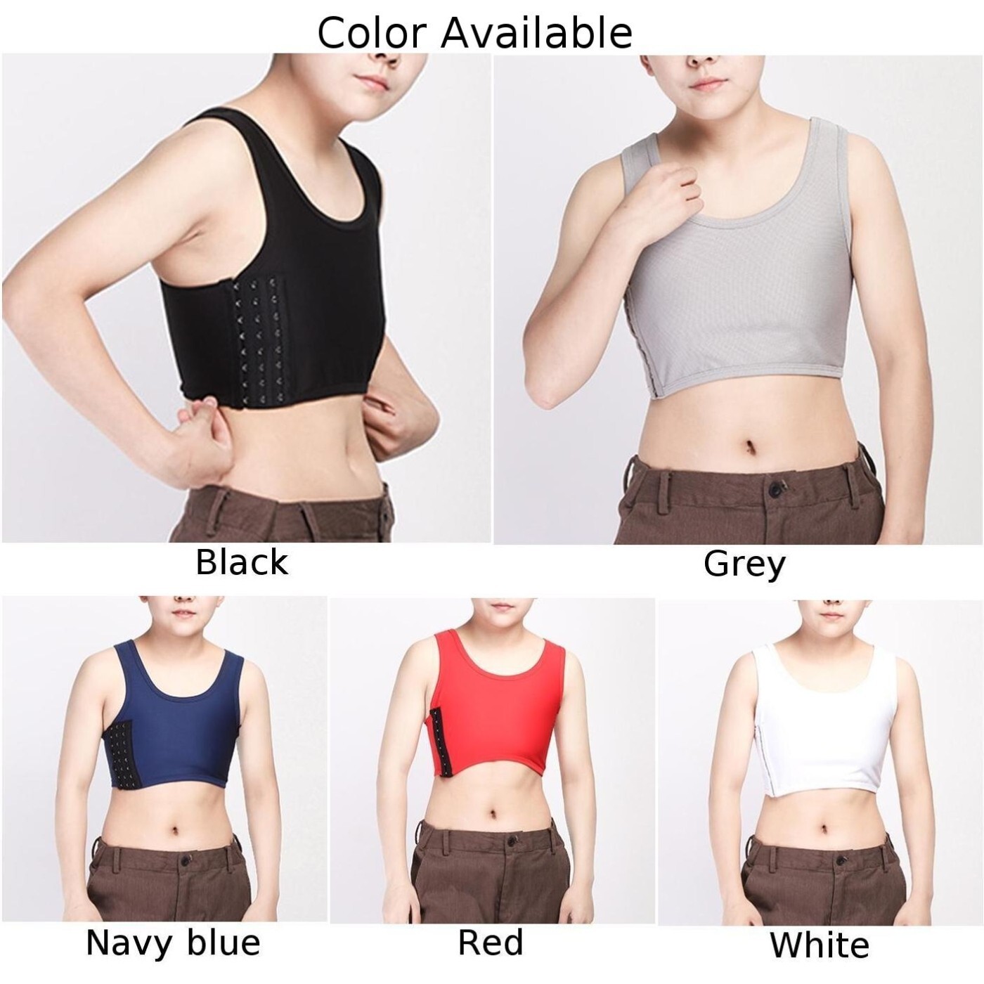 Flat Chest Binder Cosplay Vest for Trans Individuals Short and