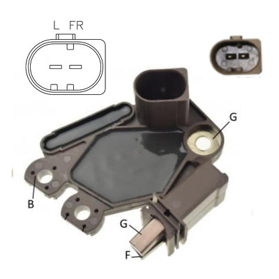 Alternator Voltage Regulator with Brushes Passat 1.8L with 120 Amp Valeo