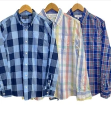 Lot of 3 Crown & Ivy Classic Fit Shirts Boys Youth XL Plaid Casual Button Down