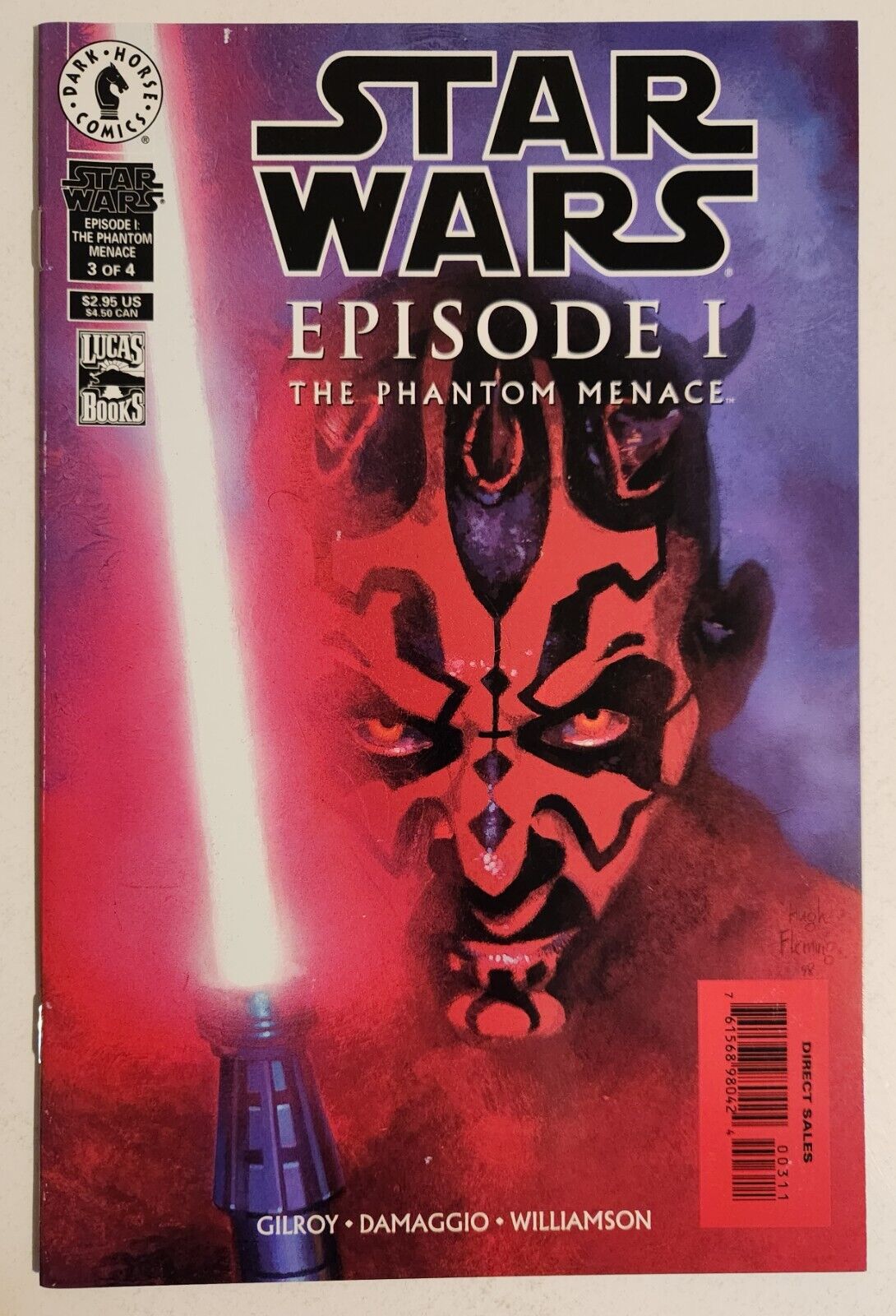 Star Wars Episode I: The Phantom Menace #3 (1999 Dark Horse) VF Darth Maul Cover