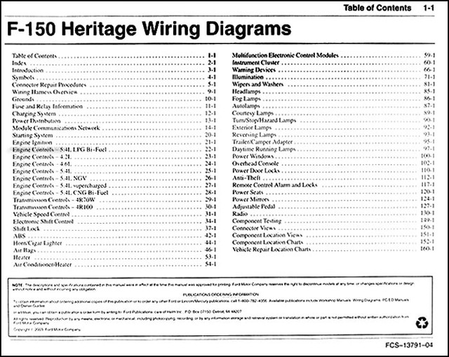 2004 Ford F150 Heritage and SVT Lightning Wiring Diagram Manual