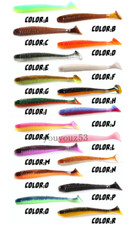  6.3cm-9.7cm Soft Plastic Grubs Bait Fish Lure Worm Swimbait Paddle Tail