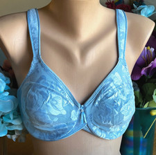 WACOAL 34D Sky BLUE LACE Full Cover Underwire Lined Soft Cup Bra #85567