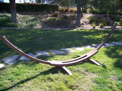 Petra Leisure 14 Ft. Bogenhängemattenständer aus Holz. 450 Pfund Kapazität. Kaffeefleck