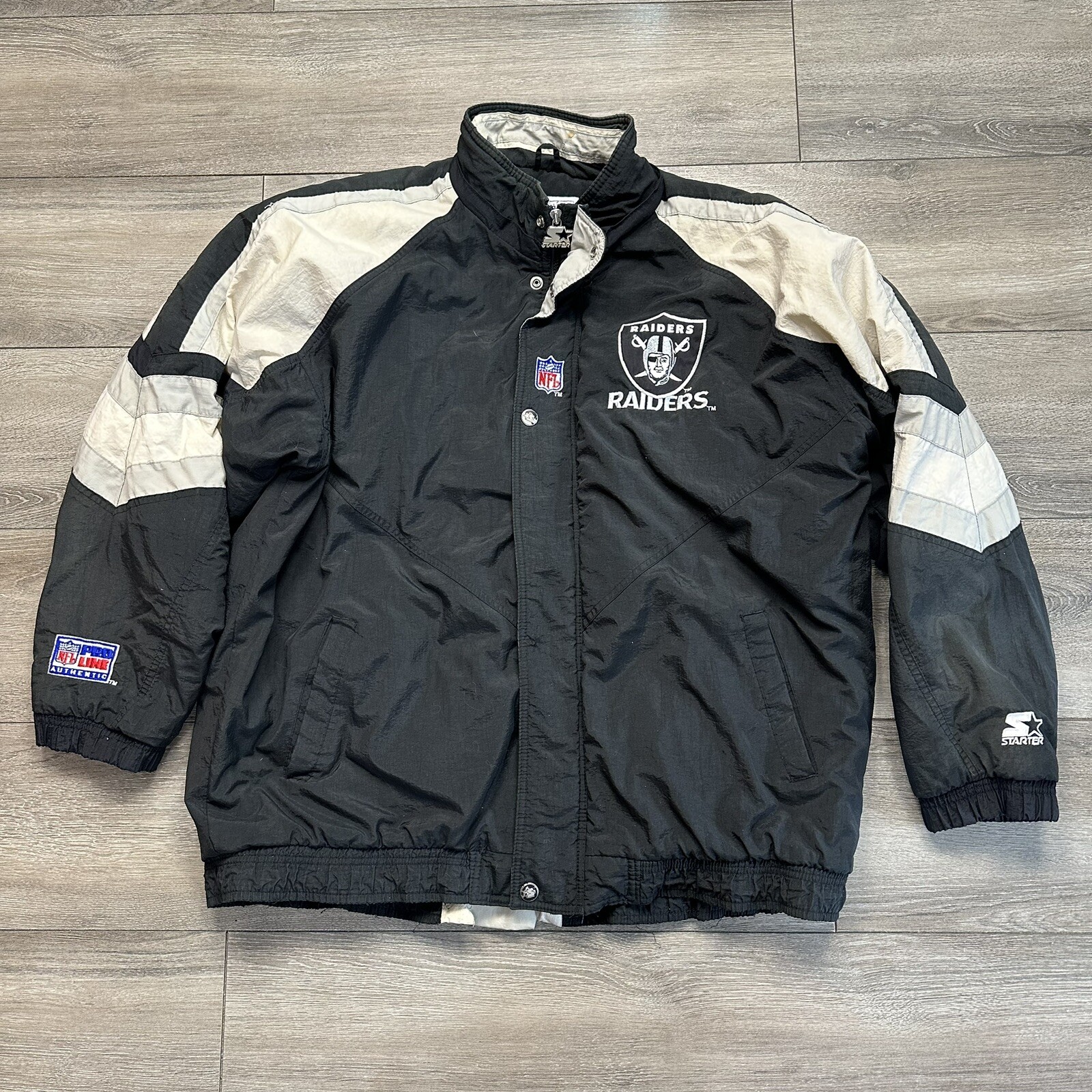 Vintage 90s Oakland Raiders Starter Pro Line Jacket XXL NFL Football