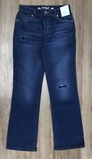 Girls' High-Rise Flare Adjutable Waist Dark Wash Stretch Jeans Cat Jack size 16