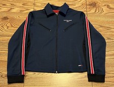Tommy Jeans Womens Tommy Girl Track Jacket Blue Spellout Zip XL