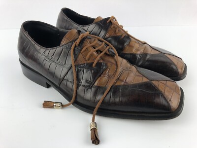 Giorgio Brutini Mens Oxford Dress Shoes Brown Lace Up Men's Size 9M - Main Image