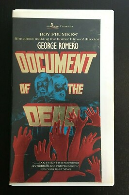 Document Of The Dead VHS Clamshell George Romero Zombie Horror