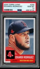 2020 Topps Living Set #299 Eduardo Rodriguez PSA 10 Gem Mint SP Short Print Card