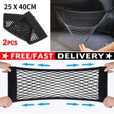 2x Car Tidy Cargo Rear Trunk Seat Storage Organizer Pocket Elastic Mesh Net Bag