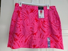Rafaella Women's Comfort Waistband Front Pockets Stretch Skort Carmine Rose XXL