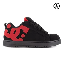 DC COURT GRAFFIK MEN'S BLACK/RED WORK SHOE BOOTS DC60102 - ALL SIZES - NEW