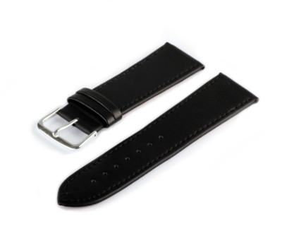 Uhren Lederarmband Schwarz Glattleder Dornschließe Extra Lang