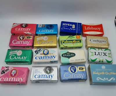 Vintage 70er / 80er Jahre Seifenstangen versiegelt - Nivea, Camay, Palmolive, Lux