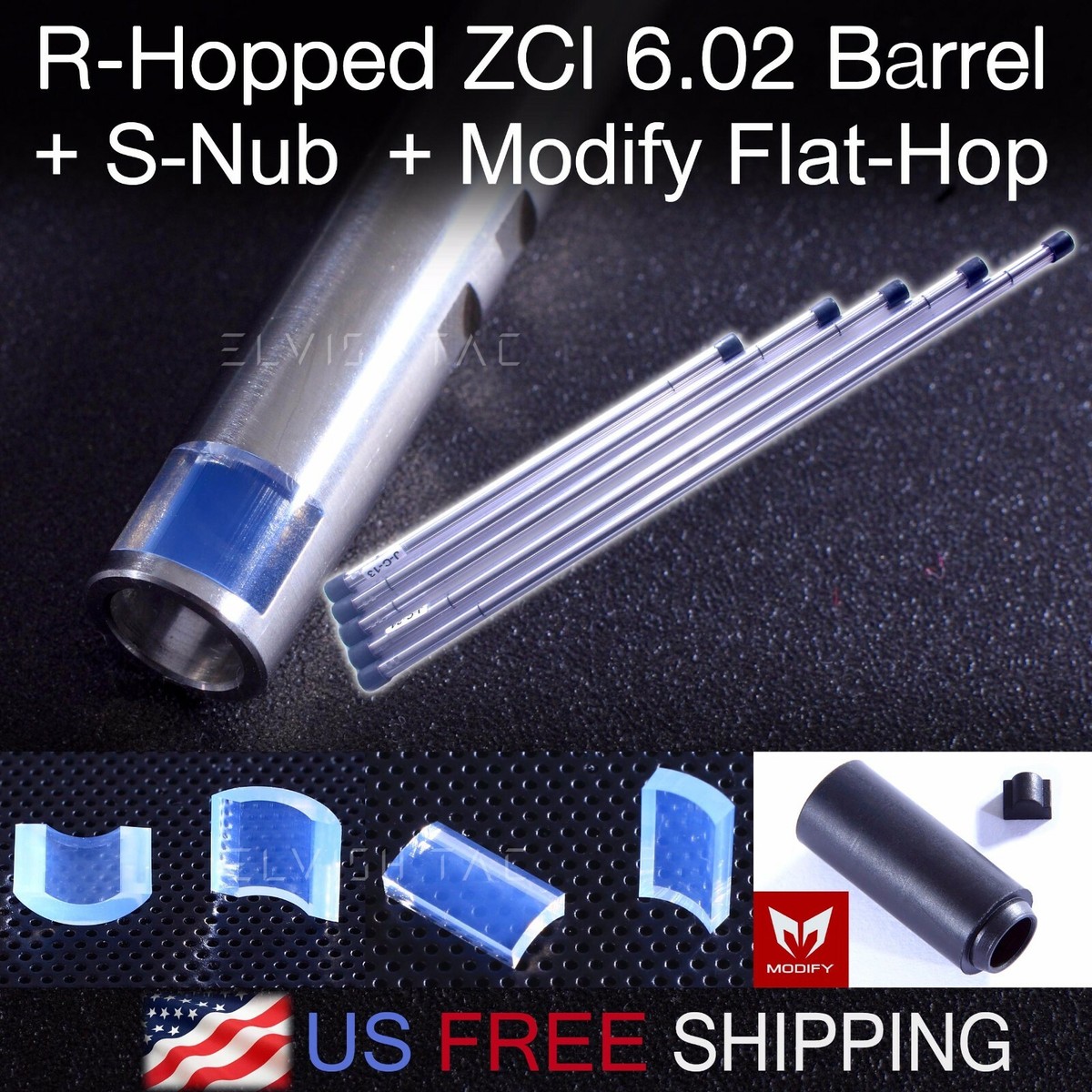R-Hopped ZCI 6.02mm Steel Tightbore barrel Flat-Hop Bucking