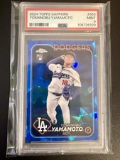 2024 Topps Chrome Sapphire Edition  Yoshinobu Yamamoto #553 (RC) Dodgers PSA 9🔥