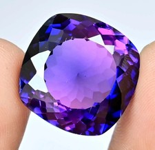 EGL Certified 9 Ct Purple-Blue Sapphire Natural Ceylon Cushion Loose Gemstone