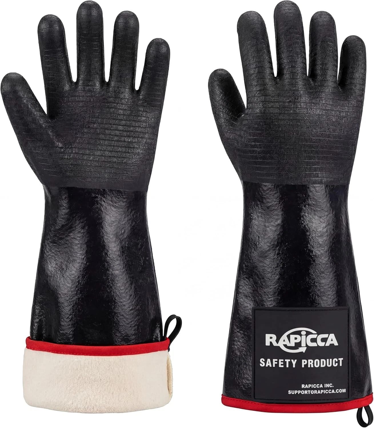 RAPICCA 932°F Heat Resistant BBQ Grill Gloves: Oil Resistant Waterproof for Smok