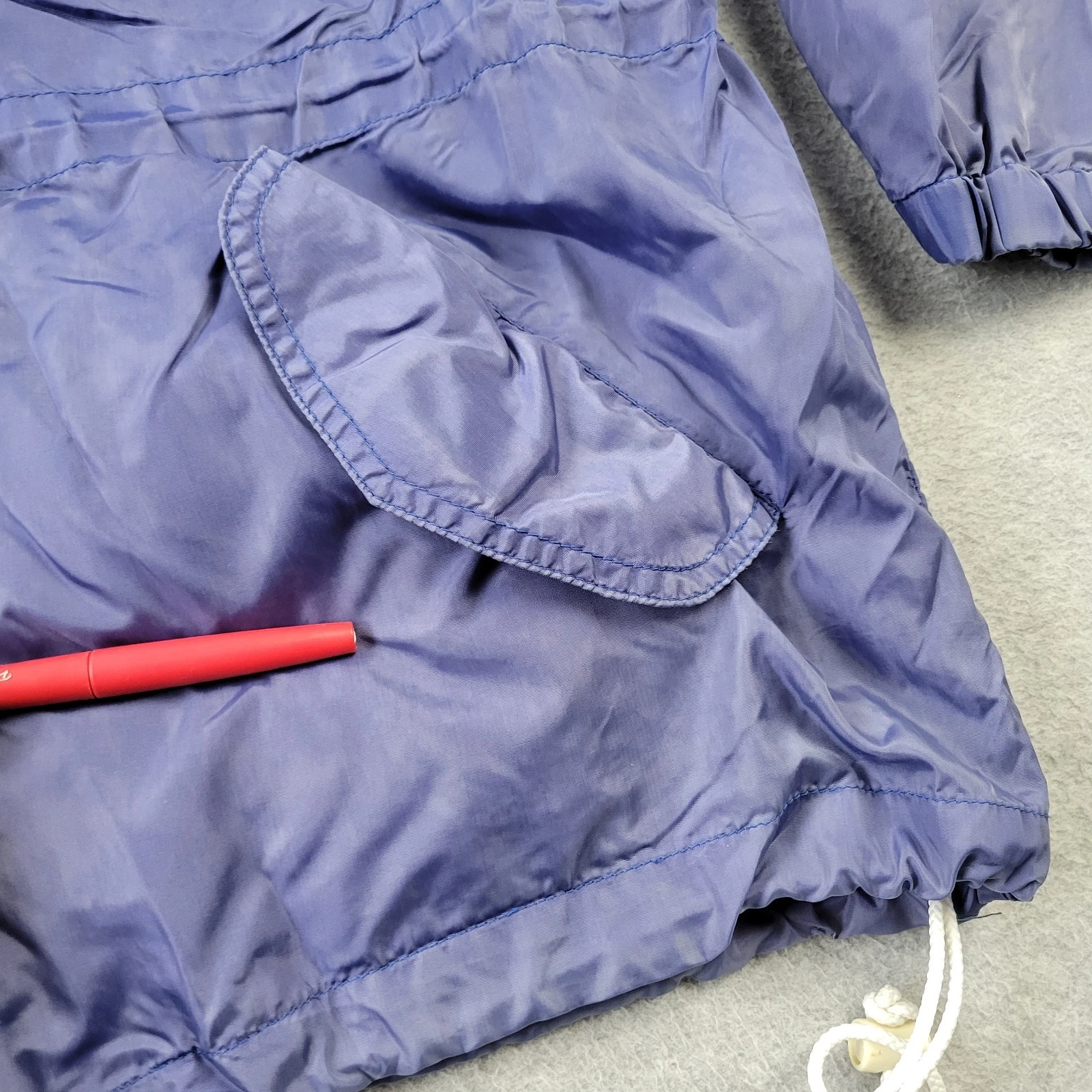 Woolrich Windbreaker Jacket Mens Medium VTG 80s Hooded Full Zip Pockets - product detail image 15