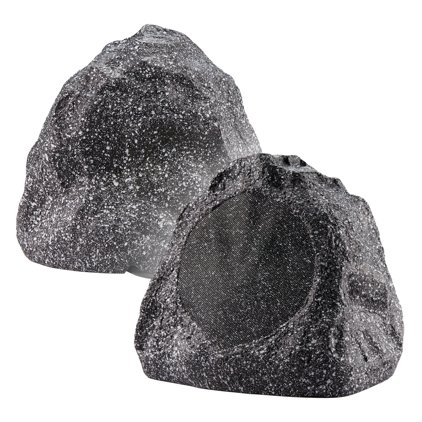 Theater Solutions Outdoor Granite Rock 2 Speaker Set with 6.5" Woofers Yard Spa