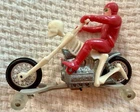 HOT WHEELS MATTEL REDLINE ERA RRRUMBLERS BONESHAKER MOTORCYCLE W/PINK-RED RIDER