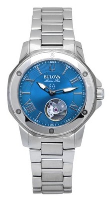 Bulova Marine Star Blue Dial Casual Automatic 100M Women's Watch 98L317