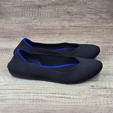 Rothy  s The Flat Round Toe Women's Size 9 Black Flats Comfort Slip On Shoes