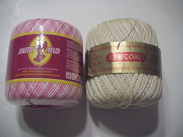 South Maid Shaded Pinks 300 Yds! & J&P Coats Ecru 400 yds. A65