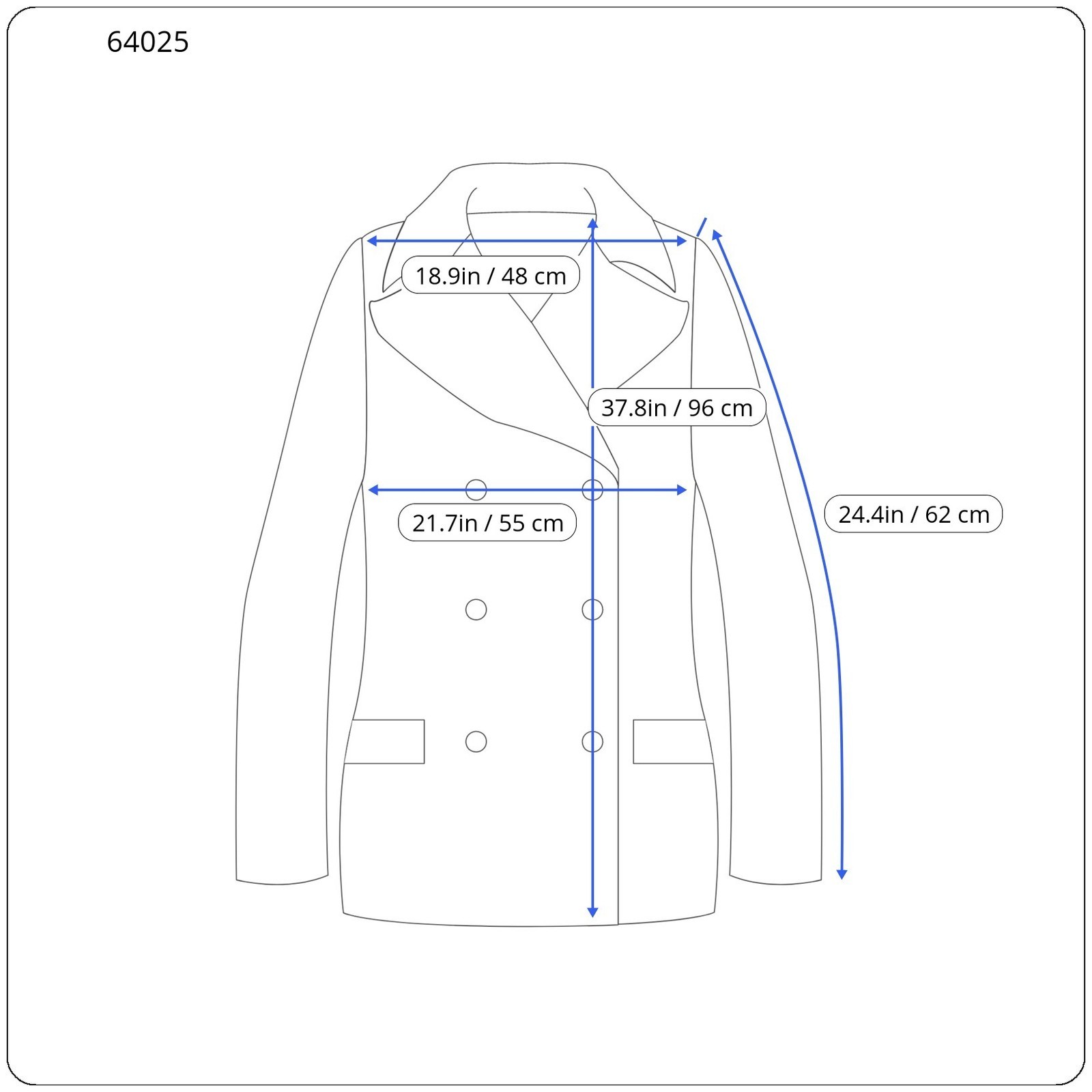 ALTRA REPLAY Cappotto Uomo 48 Blu Misto Lana Doppiopetto Picco Collo Prezzo di listino 499€*