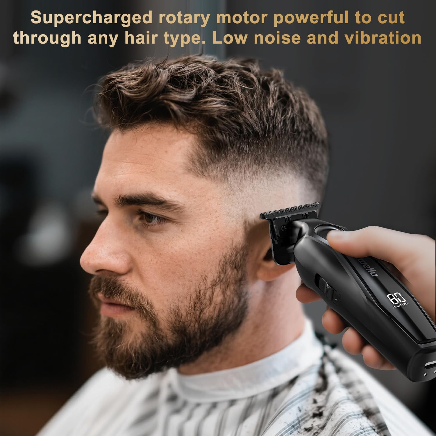 Hair Trimmer for Men, Professional Barber Liner  Beard Trimmer with Zero-Gap ...