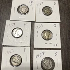 1916S,1929-D 1939 P&D 1928 P,1938-S DIMES. KEY DATES 6 Coins