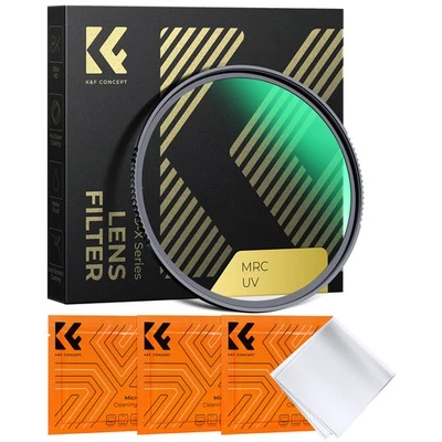 K&F CONCEPT 37-127mm UV Lens Filter Nano-X MCUV Ultra-thin For Camera SLR DSLR - Image 1 of 4