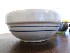Vintage Stone Crock Pottery Mixing Bowl 12" Cream Glaze USA