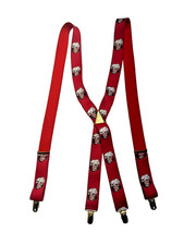 Santa Claus Red Christmas Suspenders One size