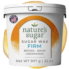 Nature's Sugar Firm Wax Hair Removal Paste - Coarse Hair, Brows, Underarms, Biki