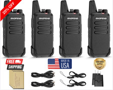 4 CONFEZIONI Walkie Talkie Lungo Raggio 100 Miglia Cuffie Ricarica Radio Bidirezionali Impermeabili